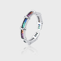Sterling Silver 925 Rainbow Ring