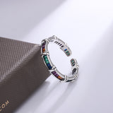 Sterling Silver 925 Rainbow Ring