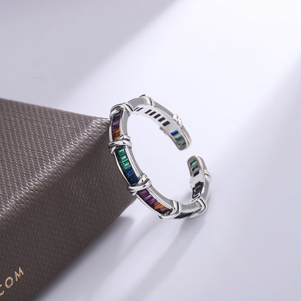 Sterling Silver 925 Rainbow Ring