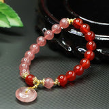 Red Agate Strawberry Quartz Bracelet Fashion New Chinese Style