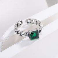 Emerald Retro  Chain  Ring