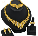 Majestic Radiance – Arabic Bridal Jewelry Set (Gold-Plated)1