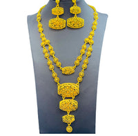 Majestic Radiance – Arabic Bridal Jewelry Set (Gold-Plated)1