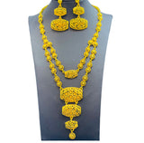 Majestic Radiance – Arabic Bridal Jewelry Set (Gold-Plated)1