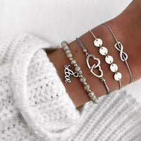 Crystal Marble Charm Boho Bracelet